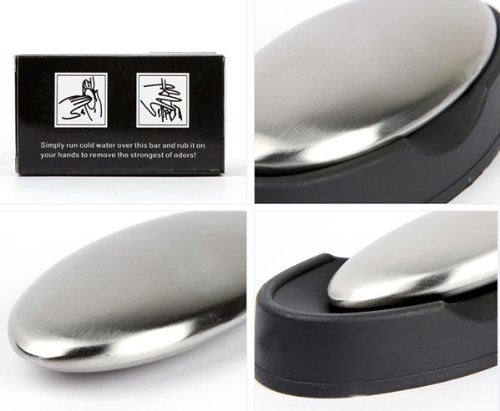 Onwon Odor Remover Kitchen Bar Eliminating Odor Remover Stainless Steel Soap With Holder