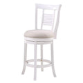 American Woodcrafters Grove White Solid Wood 360-Degree Swivel Counter Bar Stool