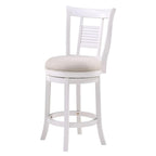 American Woodcrafters Grove White Solid Wood 360-Degree Swivel Counter Bar Stool