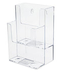 Source One Llc 4-Inch Wide 2 Tier Trifold Brochure Holder, Clea (1 Pack)