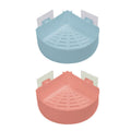 SHUTTLE ART Wall Mount Triangle Shape Unbreakable Plastic Corner Shelf with Hook Basket Shower Caddy Rack Storage Shelves Shampo