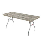 Kwik-Covers 6' Rectangle Plastic Table Covers 30' X 72', Bundle Of 5 (Leopard)
