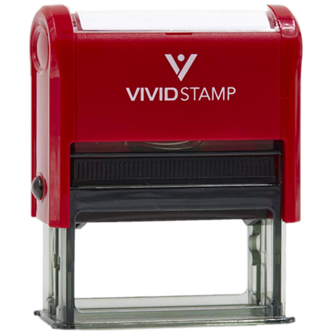 Time Sensitive Documents Enclosed Self Inking Rubber Stamp (Red Ink) - Large