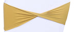 Mds Pack Of 50 Spandex Chair Sashes Bow Sash Elastic Chair Bands Ties Without Buckle For Wedding And Events Decoration Spandex Slider Sashes Bow - Gold