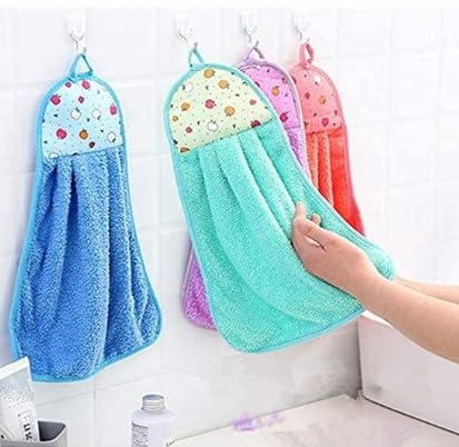 Puppy Berry Home Kitchen Towel Microfiber Anti Bacterial Hand Towel Wash Basin Hanging Napkins Lint Free Kitchen Napkins (Multic