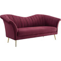 Acme Callista Velvet Upholstered Sofa in Red
