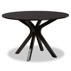 Baxton Studio Zora Modern and Contemporary Dark Brown Finished Wood 7-Piece Dining Set