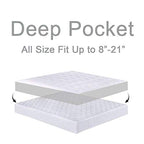 Mattress Topper Full For Back Pain, Extra Thick Mattress Pad Cover, Plush Pillow Top, Deep Elastic Pocket, Black
