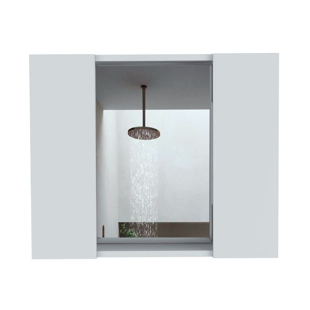 Medicine Single Door Cabinet with Two External Shelves and Three Interior Shelves, 18" H, White, Bathroom