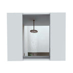 Medicine Single Door Cabinet with Two External Shelves and Three Interior Shelves, 18" H, White, Bathroom