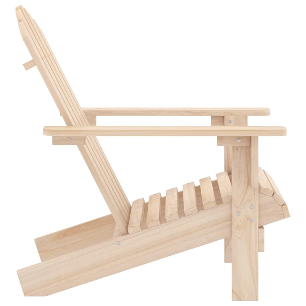 vidaXL Modern Stylish Adirondack Patio Chair - Weather Resistant & Ergonomically Designed Solid Fir Wood with Maximum Weight Capacity of 242.5 lbs for Garden or Patio Use
