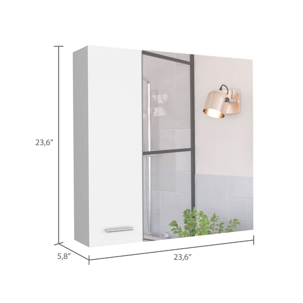 Medicine 23H Double Door Cabinet,4 Interior Shelves, White