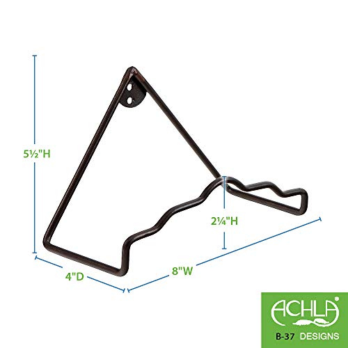 Achla Designs B-37-2 Bracket, Wall Plate Holder, Large-2 Pack, Roman Bronze