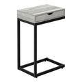 Monarch Specialties GREY RECLAIMED WOOD-LOOK/BLACK/DRAWER ACCENT, END, SNACK TABLE, Gray