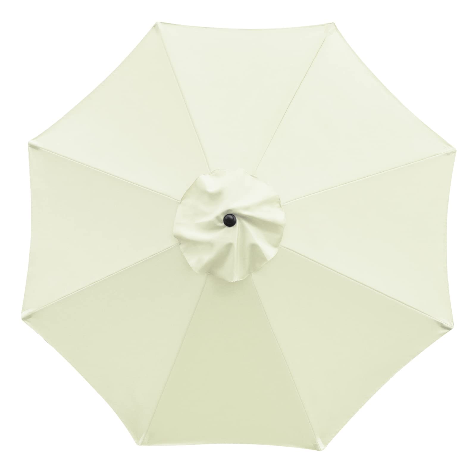 Sunnyglade 9Ft Patio Umbrella Replacement Canopy Market Umbrella Top Outdoor Umbrella Canopy With 8 Ribs (Beige)
