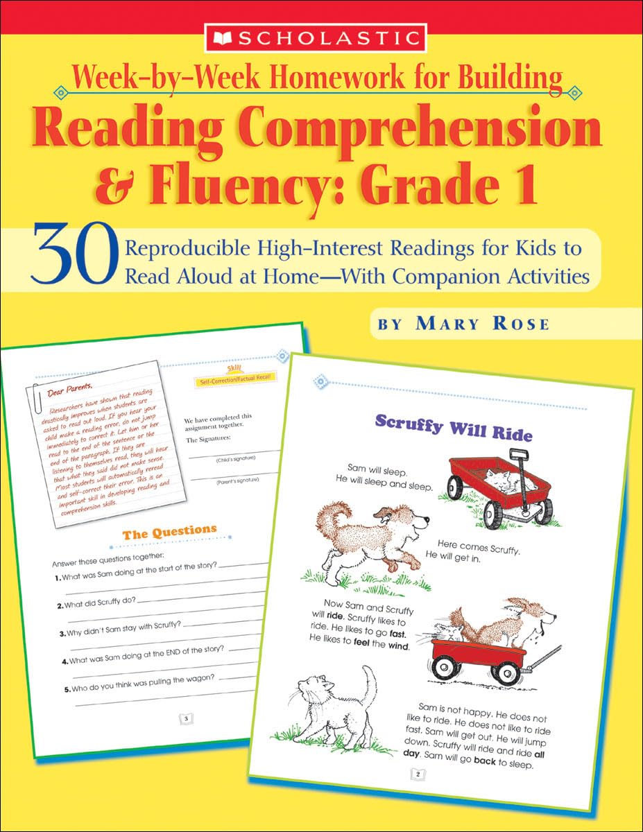 Week-By-Week Homework For Building Reading Comprehension & Fluency: Grade 1