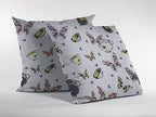 HomeRoots Broadcloth White Butterflies Indoor Outdoor Throw Pillow