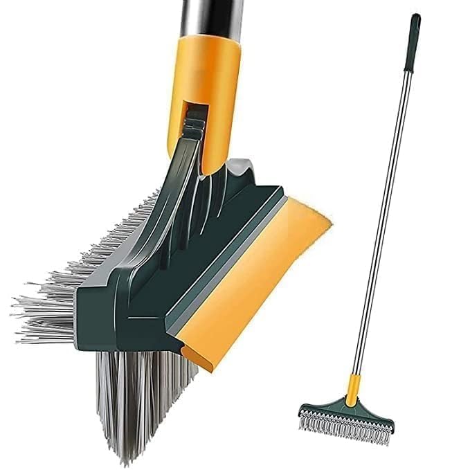 3In1 Bathroom Toilet Cleaning Brush With Wiper | Long Handle Floor & Bathroom Tile Supplies 360 A4