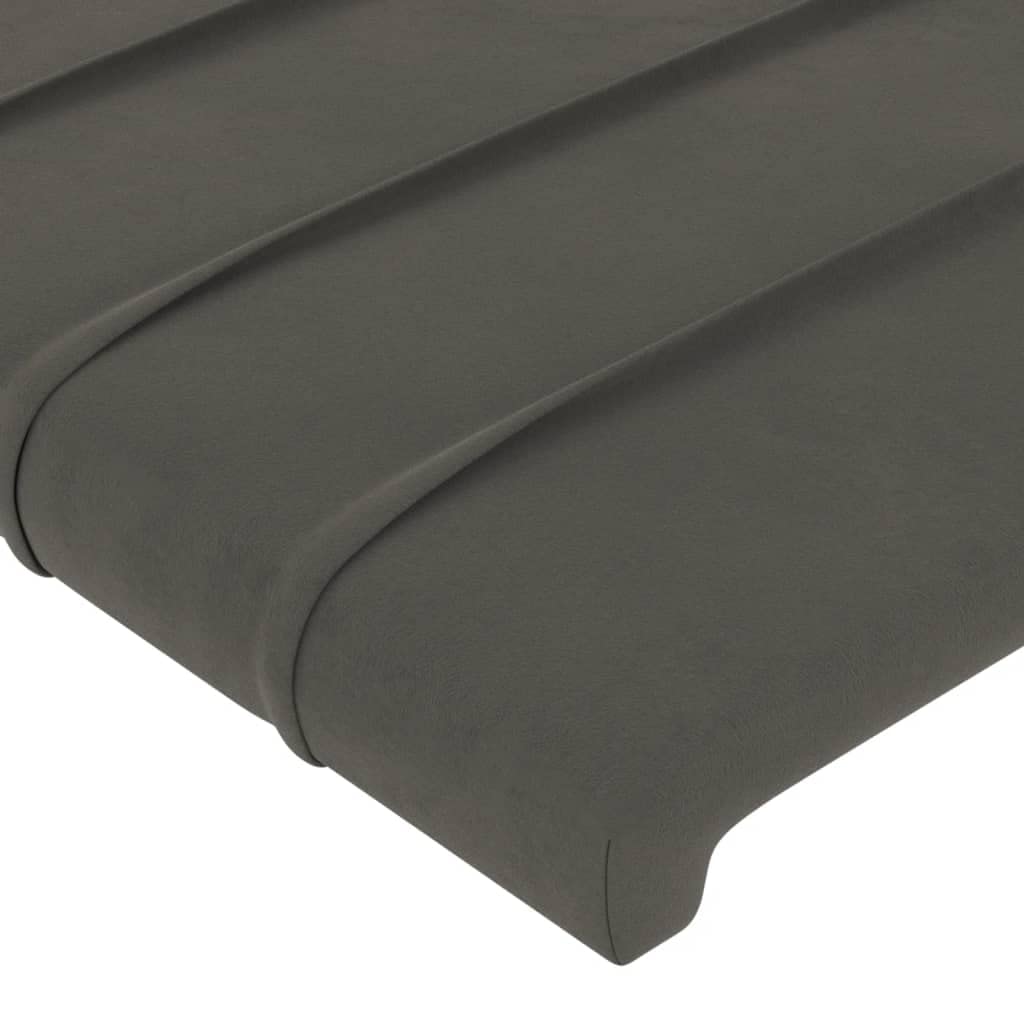 vidaXL Headboards 2 pcs Dark Gray 31.5"x2"x30.7"/34.6" Velvet