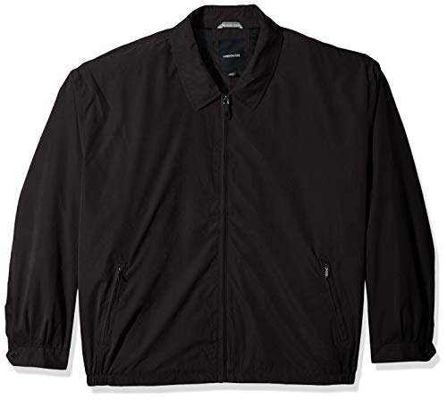 London Fog Mens Auburn Zip-Front golf Jacket (Regular  Big-Tall Sizes), Black, 4XL Big