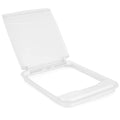 Rev-A-Shelf 50 Qt Under Sink Garbage Can Lid for Base Kitchen and Bathroom Cabinet, Replacement Plastic Trash Bin Lid Only, Whit