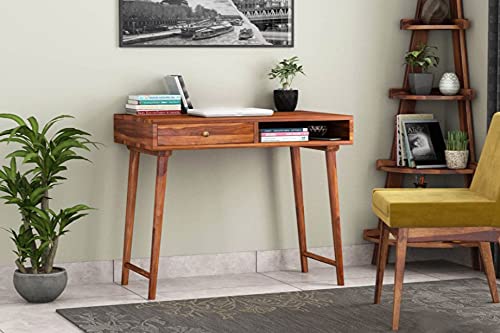 Home Furniture Hard Solid Wood Wooden Writing Study Table For Home And Office | Study Desk (Table, Teak Finish)