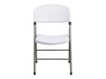 6 Pk. 330 lb. Capacity White Plastic Folding Chair with Gray Frame