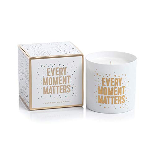 Zodax Apothecary Guild Porcelain Scented Candle Jar  Every Moment Matters Fig Vetiver 3.5 x 3.5 40 Hour Burn Time