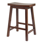 Ergode Sally 3-Piece Kitchen Island Table Set | 2 Drawers | Saddle Seat Stools | Space-Saving & Stylish | (94344-VV)