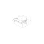 Kodiak Furniture Tucson Full Size Futon Frame, Rustic Walnut