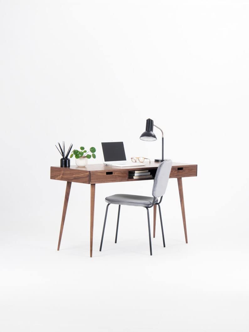 Ithree Wooden Finish Writing Study Desk For Room Table For Adults | Study Table For Home And Office | Sheesham Wood, Brown Solid