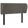 Vidaxl Headboard, Upholstered Headboard For Bed Home, Bed Headboard With Ears, Bedroom Furniture, Dark Gray 40.6"X9.1"X30.7"/34.6" Velvet