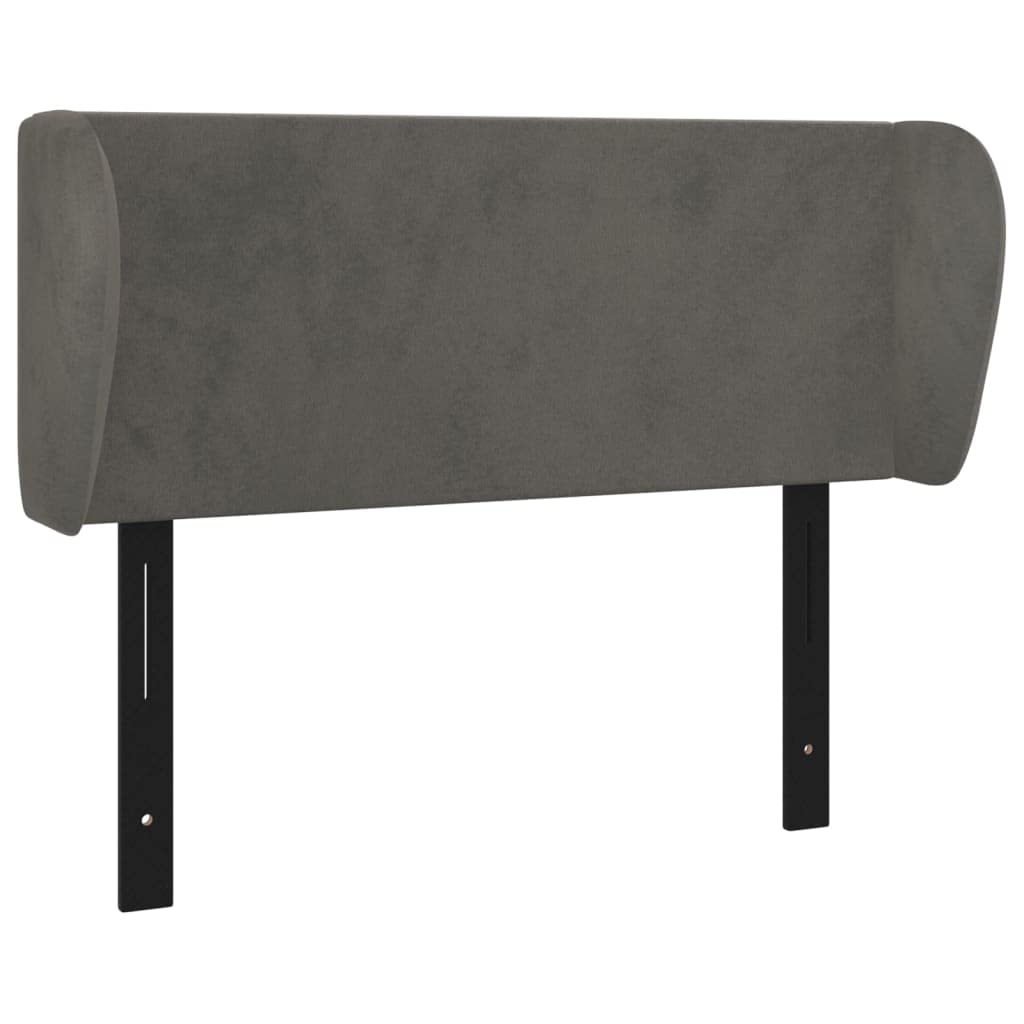 Vidaxl Headboard, Upholstered Headboard For Bed Home, Bed Headboard With Ears, Bedroom Furniture, Dark Gray 40.6"X9.1"X30.7"/34.6" Velvet