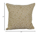 Blazing Needles Square Polyester Jacquard Throw Pillows, 17", Banyan Camel 2 Count