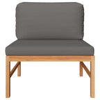 vidaXL Patio Lounge Set - 2 Piece Outdoor Furniture with Dark Gray Cushions - Fine Sanded Teak Hard Wood Elegant Design - Comfortable and Durable