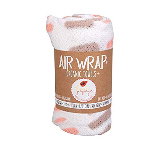 Woombie Kaia Papaya Multi-Use Organic Cotton Air Wrap Vented Towel - Quick Drying and Ultra Absorbent for Beach, Pool, Bathtime 