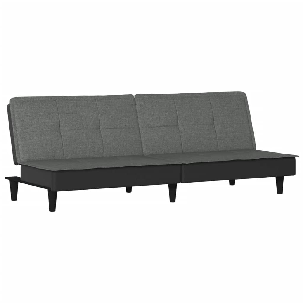 vidaXL Modern Sofa Bed - Dark Gray Fabric, Quickly Converts from Sofa to Bed, Perfect for Living Room, Guest Room or Office, California Prop 65 Compliant