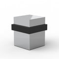 Mega Handles Square Floor Door Stopper - Wall Protectors From Door Knobs - Polished Chrome - 1.5 Inch