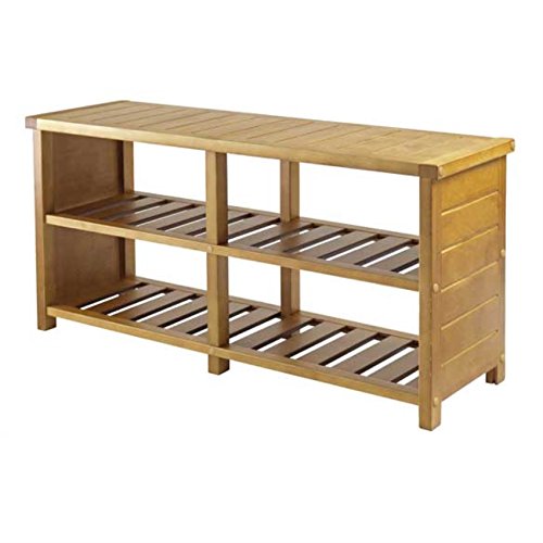 Ergode Clifford Shoe Rack | Holds 12 Pairs | Stackable Design | Solid Wood | Natural Finish | (33348-VV)
