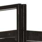 vidaXL 5-Tier Bookcase - 15.7"x11.8"x70.9" - Solid Rough Mango Wood Shelves with Powder-Coated Steel Frame - Black Industrial Style Furniture