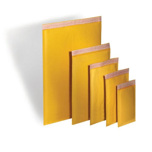 Theboxery Kraft Bubble Mailers #000 4X8' 500 Mailers Included - Self Sealing