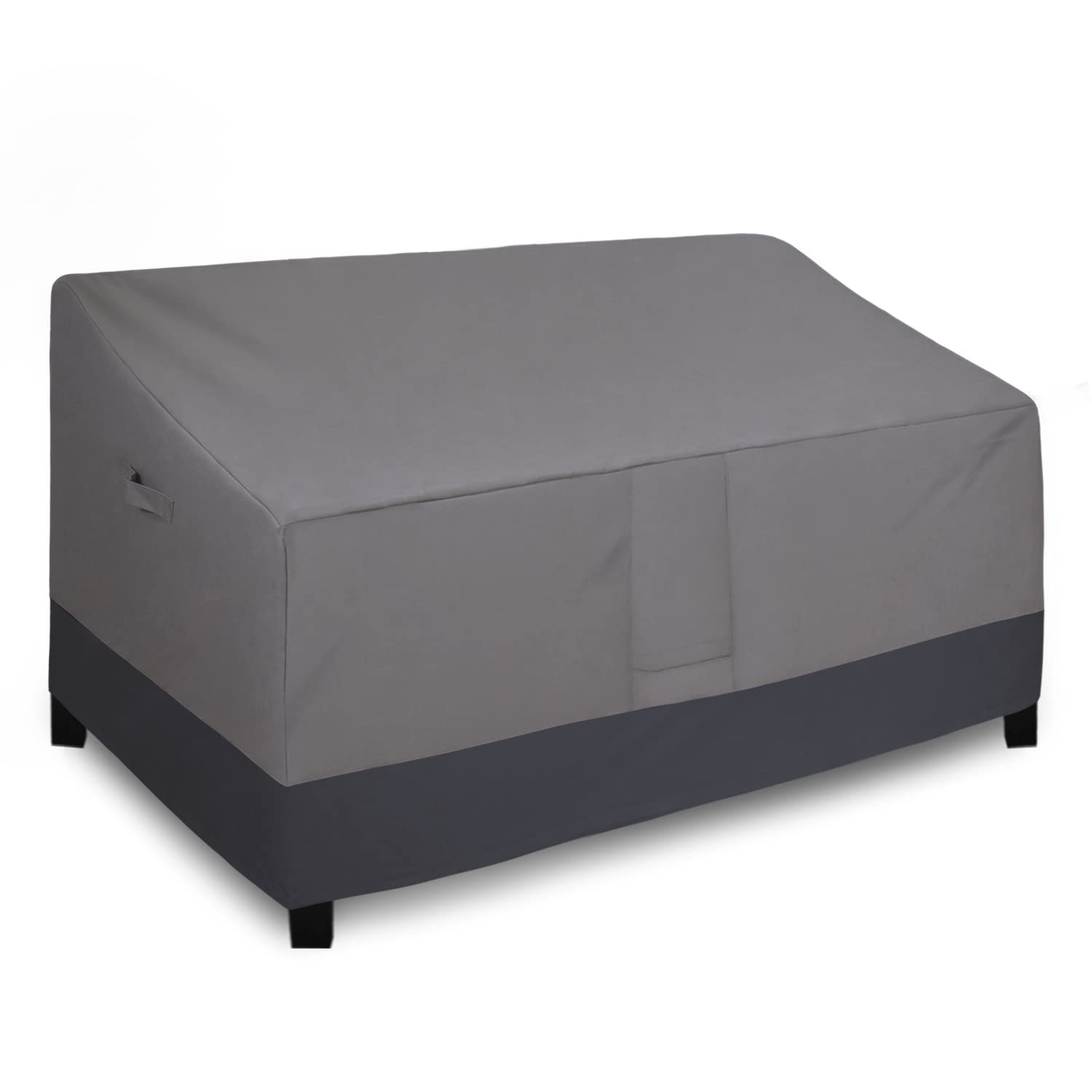 Easy-Going Outdoor Couch Cover, Heavy Duty 3-Seater Patio Sofa Cover, Windproof Outdoor Bench Cover, Durable Patio Furniture Cover (70Wx38Dx35H Inch, Gray/Dark Gray)