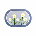 G & P ENTERPRISE Flower Design Round Bathroom Mat | Soft NonSlip Washable Floor Rug | Quick Drying Diatomaceous Earth Bath Mat 