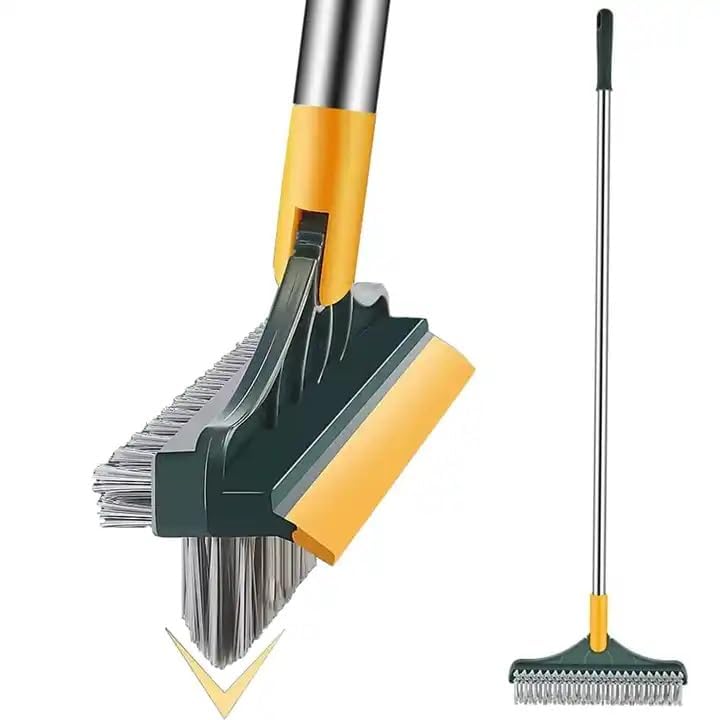 7Seas 3 In1 Tiles Cleaning Brush Bathroom Brush With Long Handle, 180 Rotate Bathroom Floor Cleaning Brush Perfect For Cleaning 
