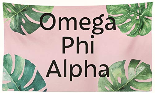Pro-Graphx Omega Phi Alpha Greek Sorority & Fraternity Flag Officially Licensed, Tapestry, Display Banner, Sign, Letter Pattern
