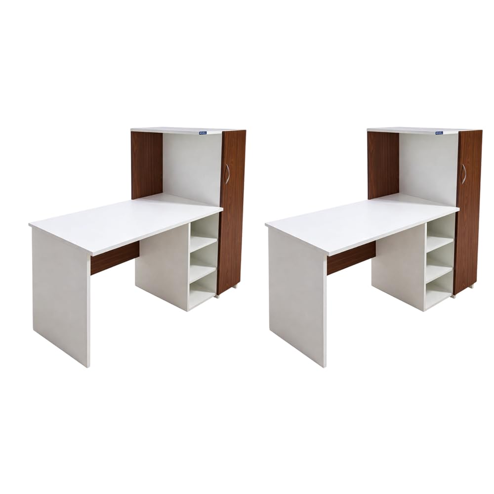 Midasfurn Book Shelf With Study Table | Multipurpose Office Desk For Laptop, Computer, Writing & Study | Workstation For Home &