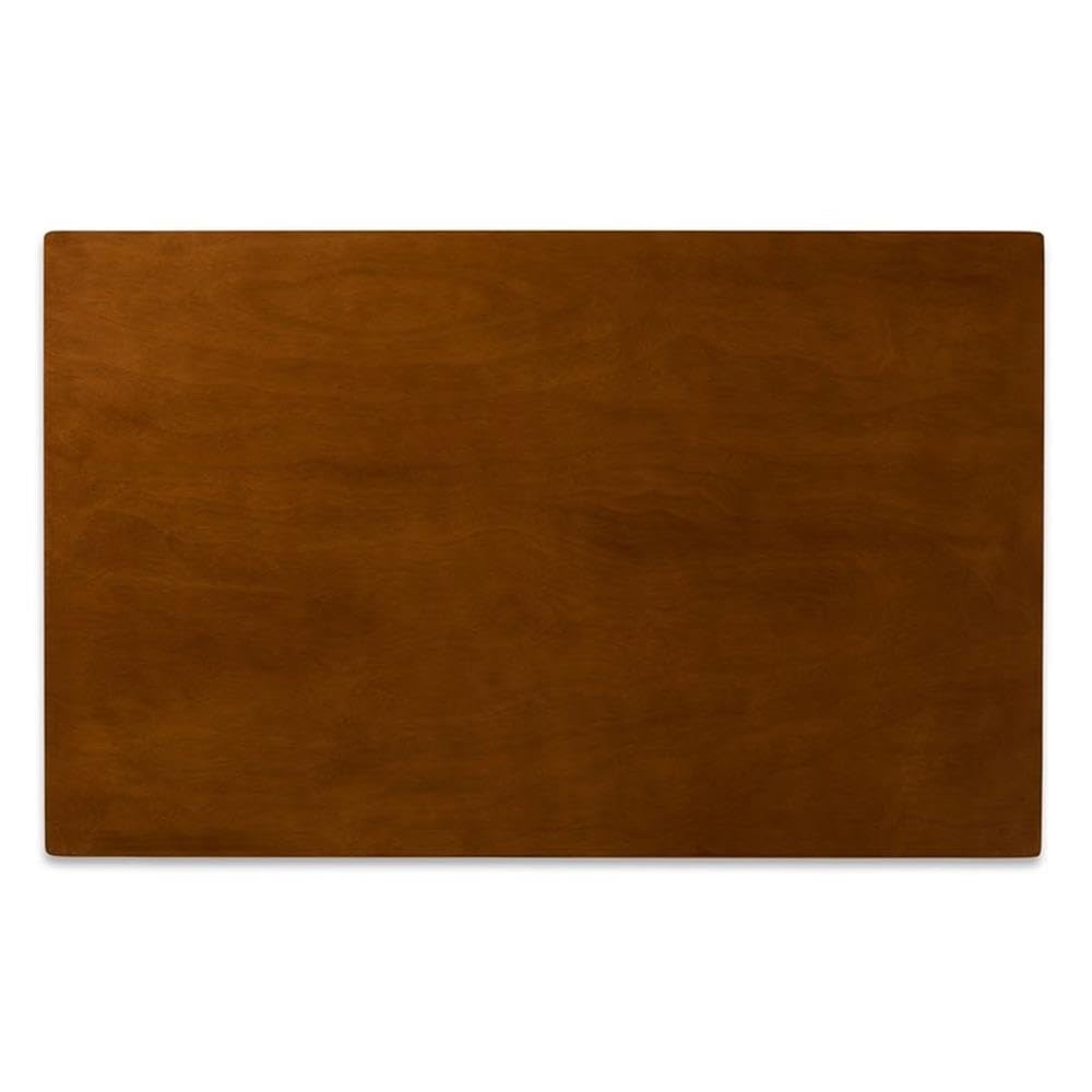 Baxton Studio Katya Mid-Century Modern Sand Fabric Upholstered and Walnut Brown Finished Wood 5-Piece Dining Set