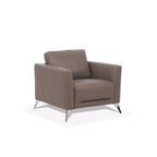 Acme Malaga Leather Accent Chair In Espresso