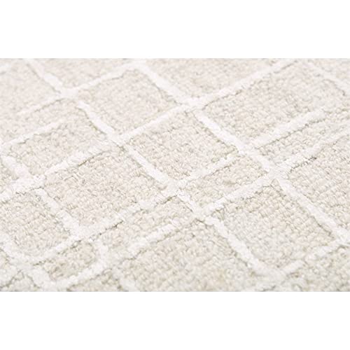 Classic 8'9" X 11'9" Geometric Ivory/Grey Hand Tufted Area Rug