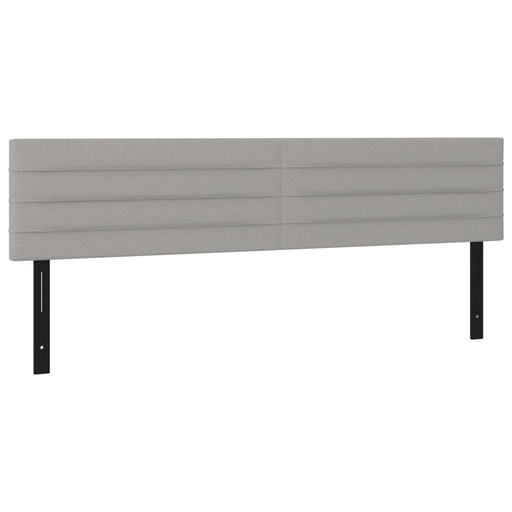 Vidaxl Headboards 2 Pcs Light Gray 31.5"X2"X30.7"/34.6" Fabric